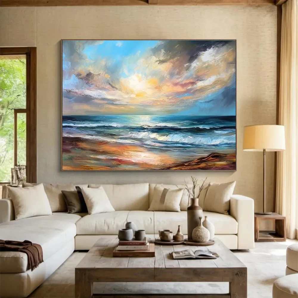 They Original Beach Abstract Island Abstract Canvas Artwork H8K3A